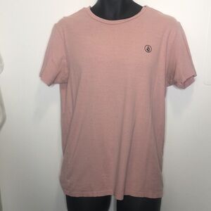 Volcom mens pink cotton short sleeve tee shirt size medium